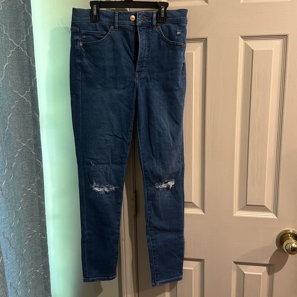 Express skinny distressed jeans